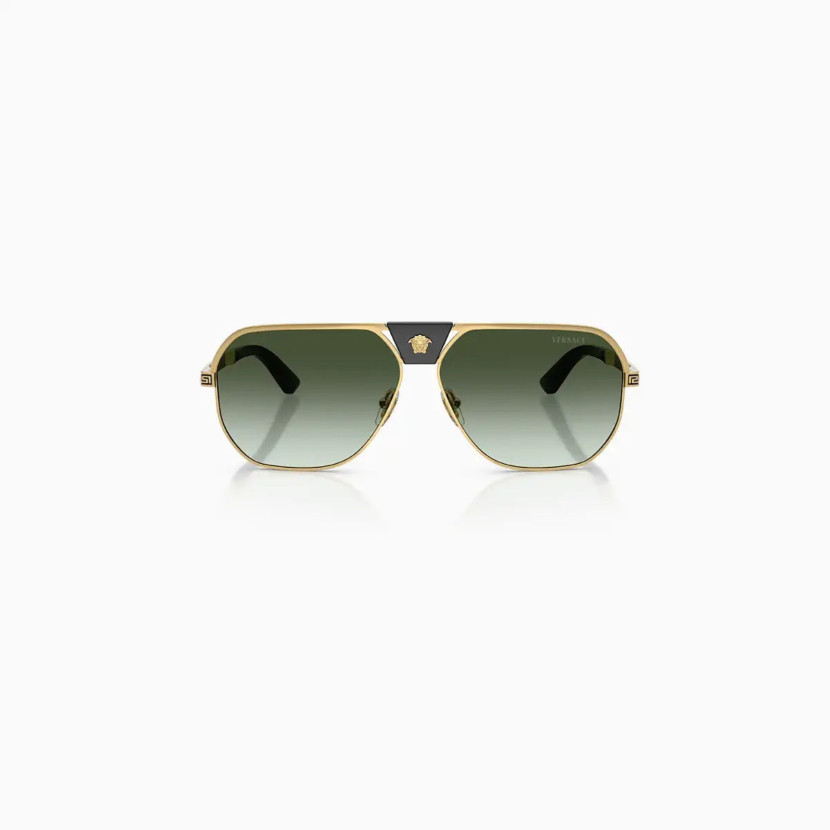 Versace Gold Green Gradient Sunglasses