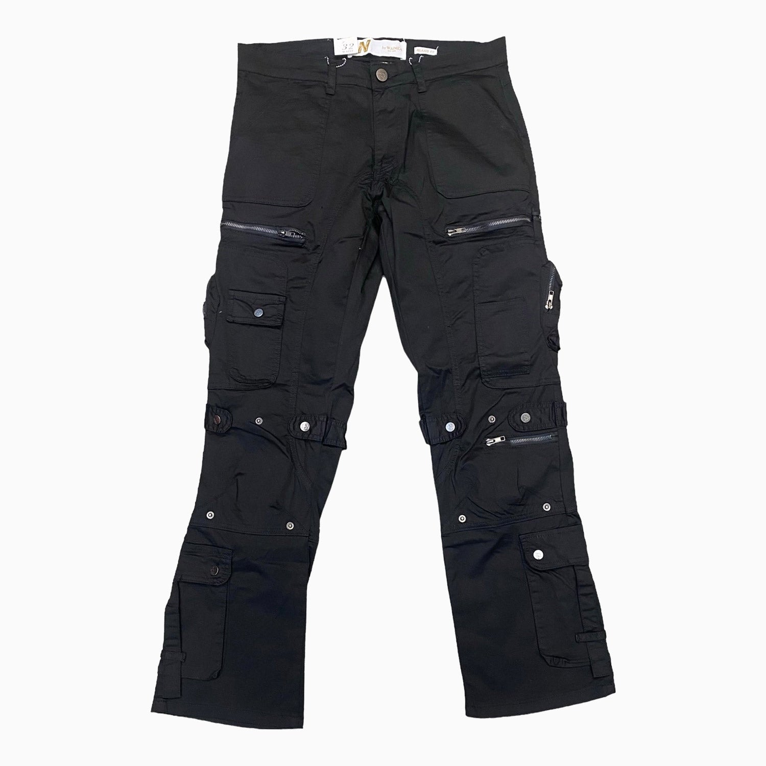 waimea-mens-flare-cargo-jeans-pant-m5990t-blk