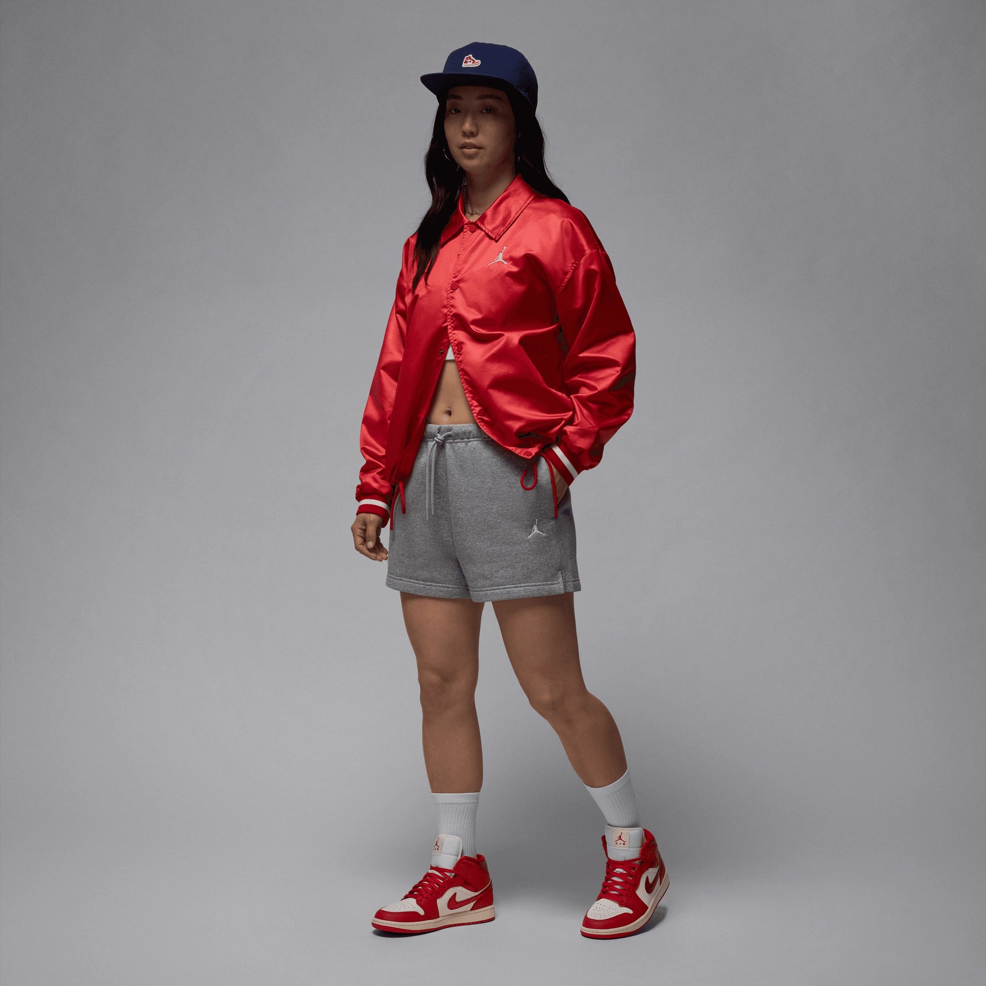 Women's Air Jordan 1 Mid SE "Cracked Leather" Jordan - Tops and Bottoms USA