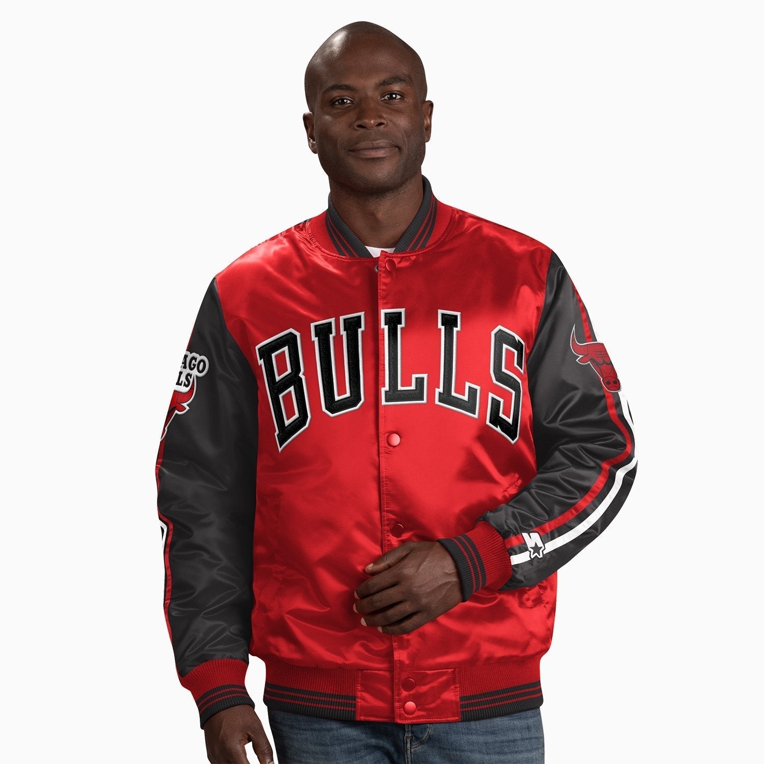 Pro Standard Chicago Bulls Retro Classic Rib Wool Varsity Jacket (Red/Black) L