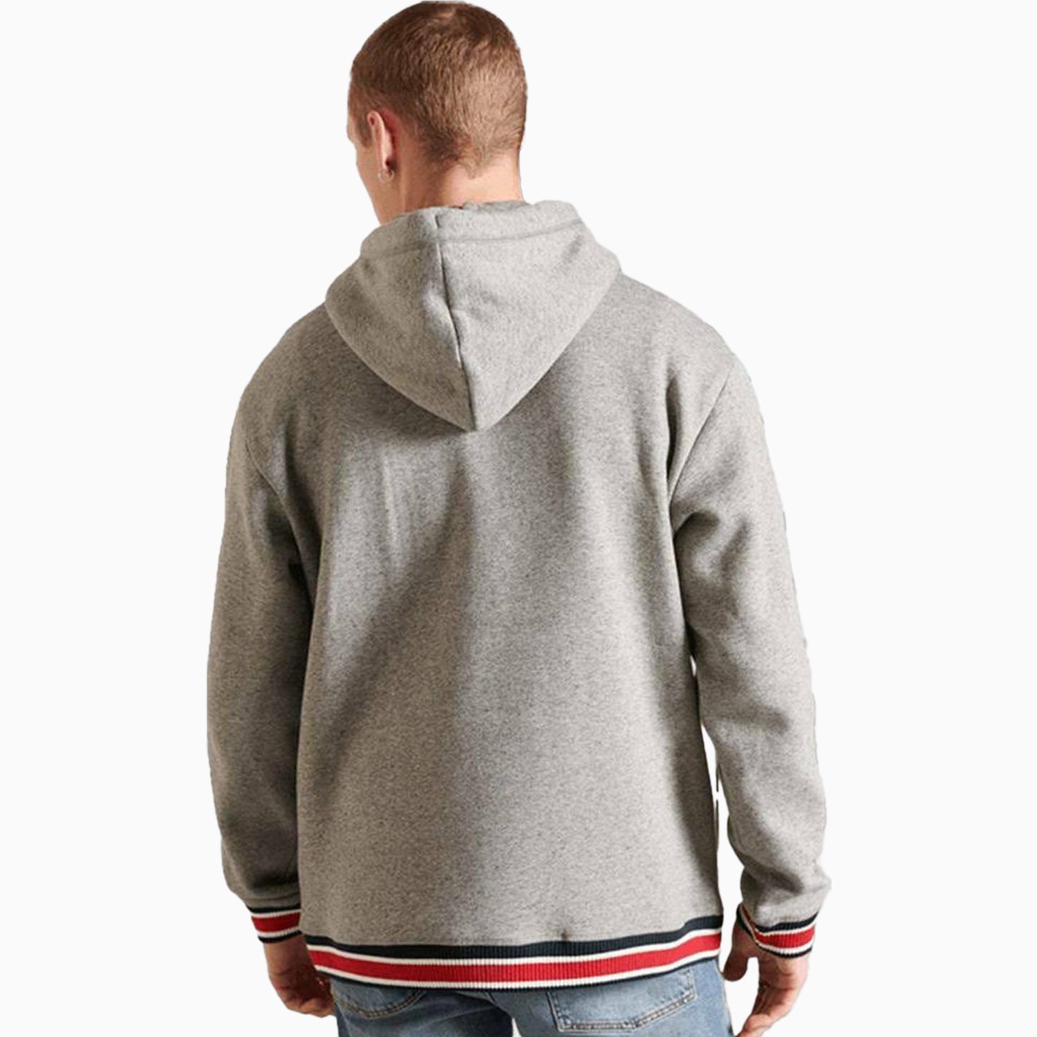 Superdry Men's Superdry Collegiate Hoodie - Color: Grey Grit - Tops and Bottoms USA -