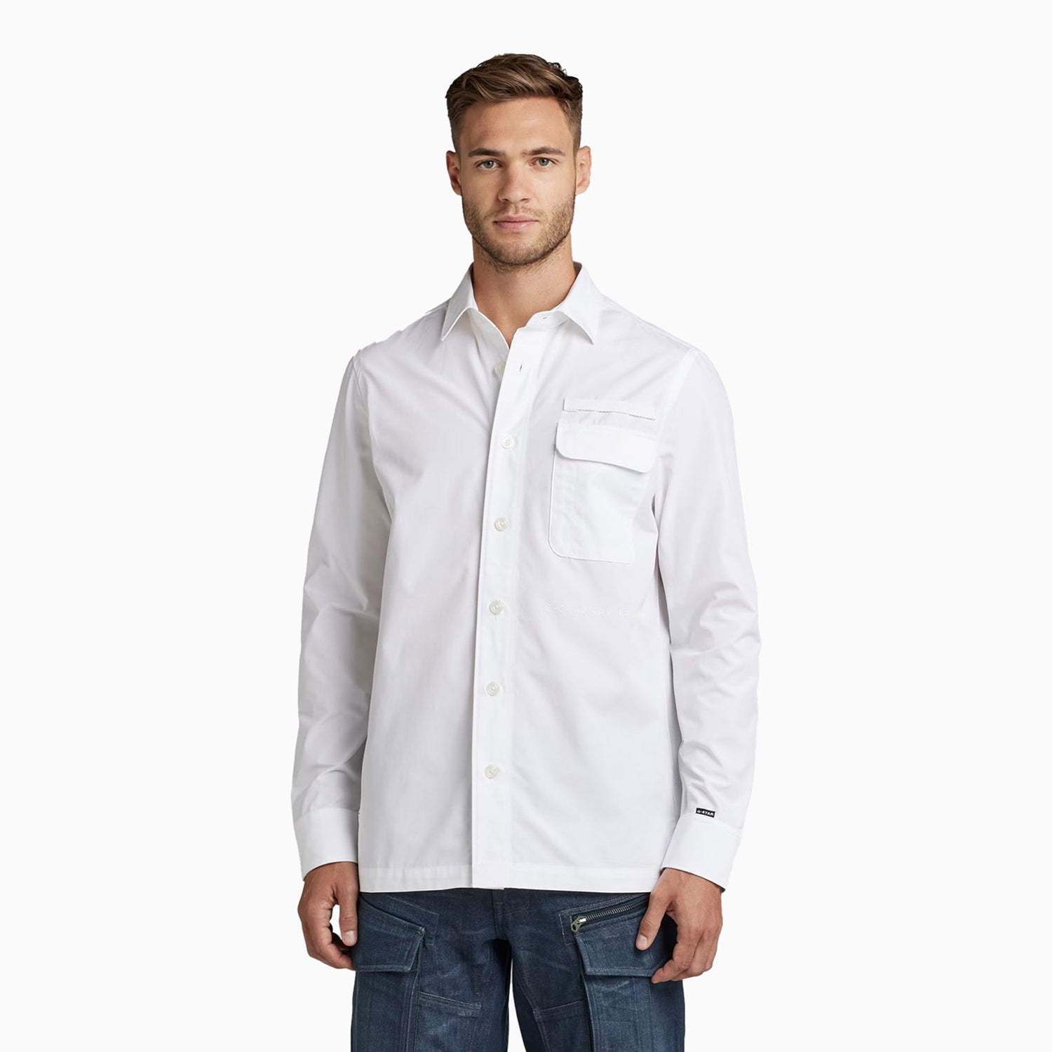 g star raw dress shirts G-STAR Men's CPO Regular Shirt- Multi Color- XL