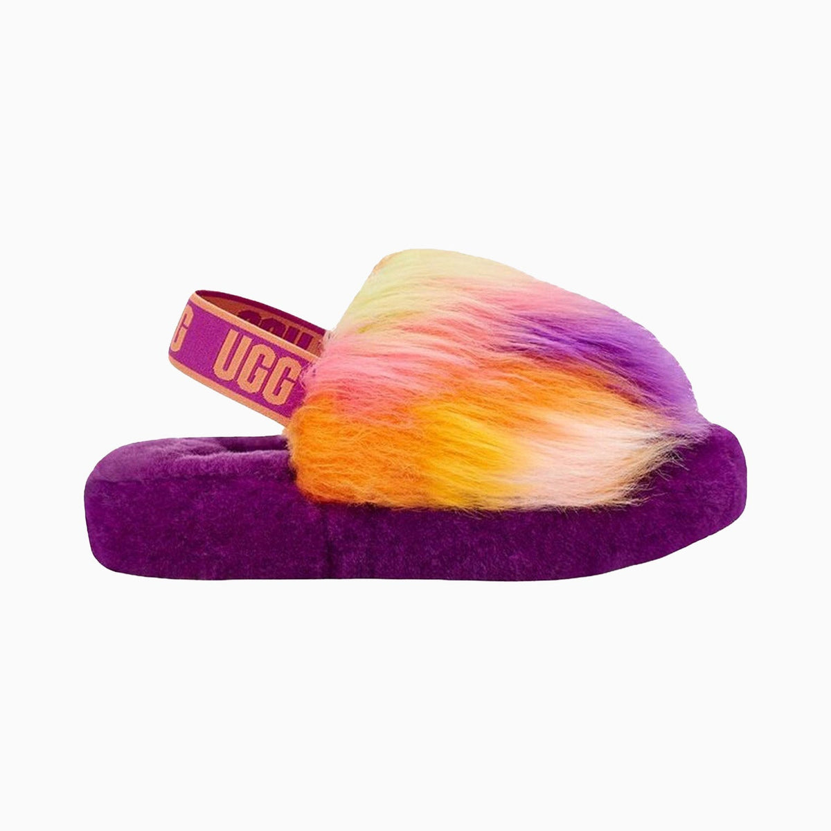 UGG | Kid UGG Fluff Yeah Kids Rainbow Multi Color Slides Size 5(Big Kid) main image 0