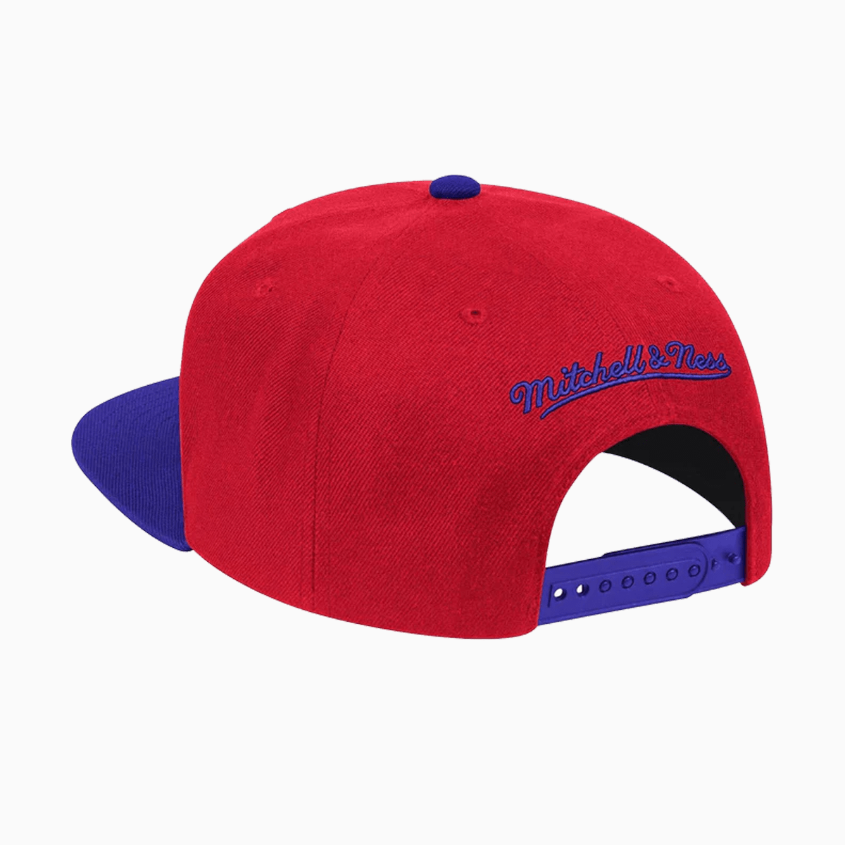 Mitchell And Ness Toronto Raptors Wool 2 Tone NBA Snapback Hat - Color: Red Blue - Tops and Bottoms USA -