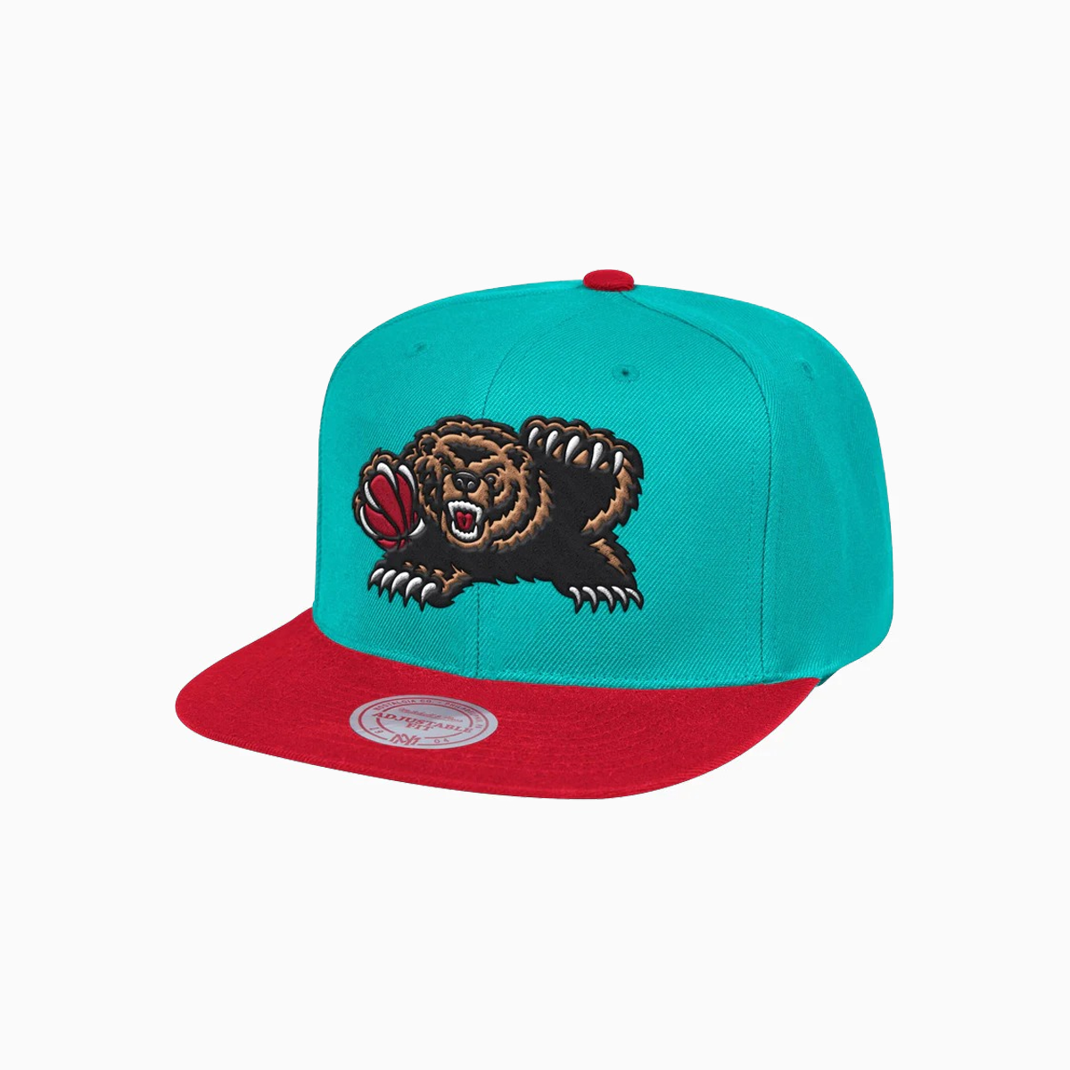 Mitchell & Ness Vancouver Grizzlies NBA Logo Snapback Hat Cap - Black/Teal