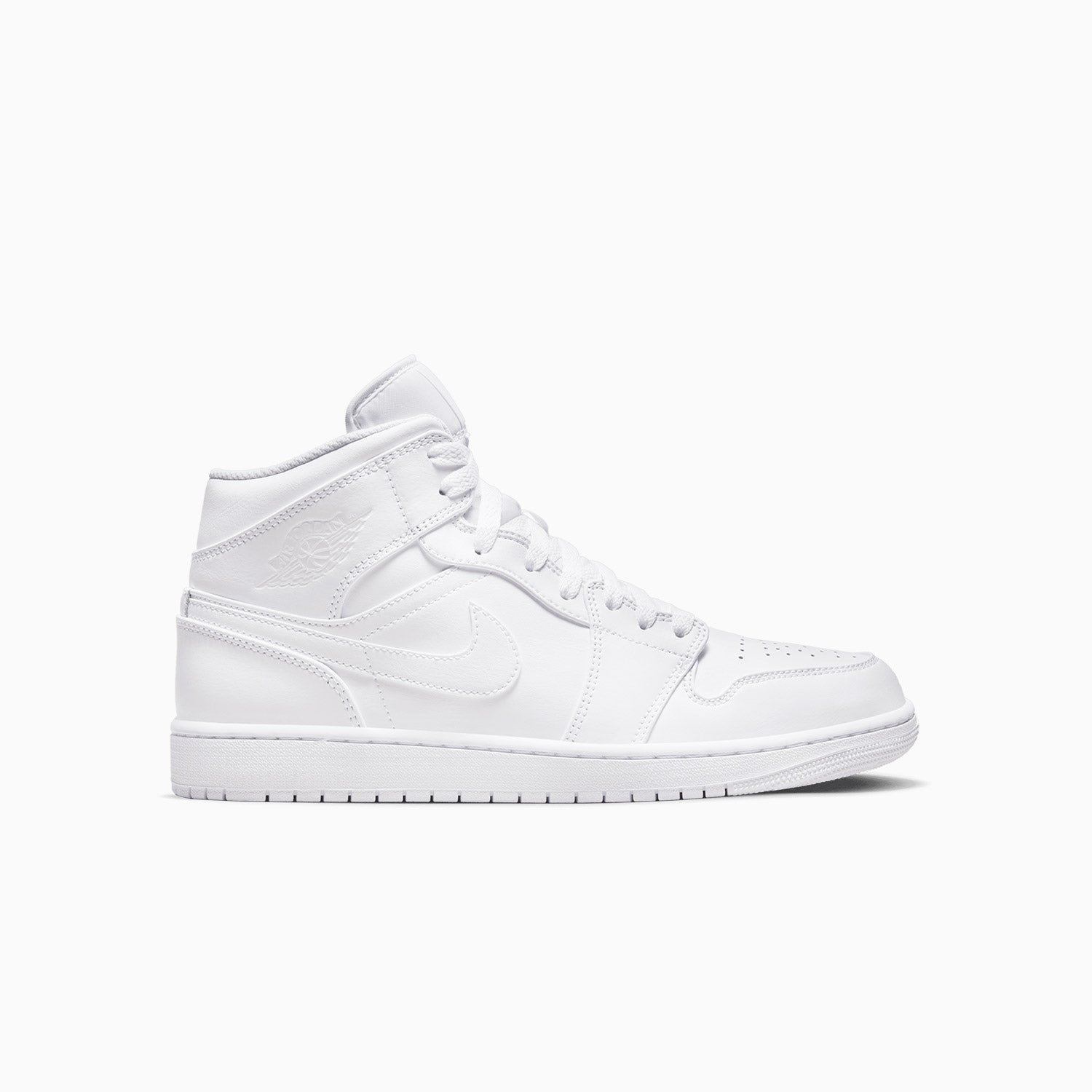 triple white jordan mid