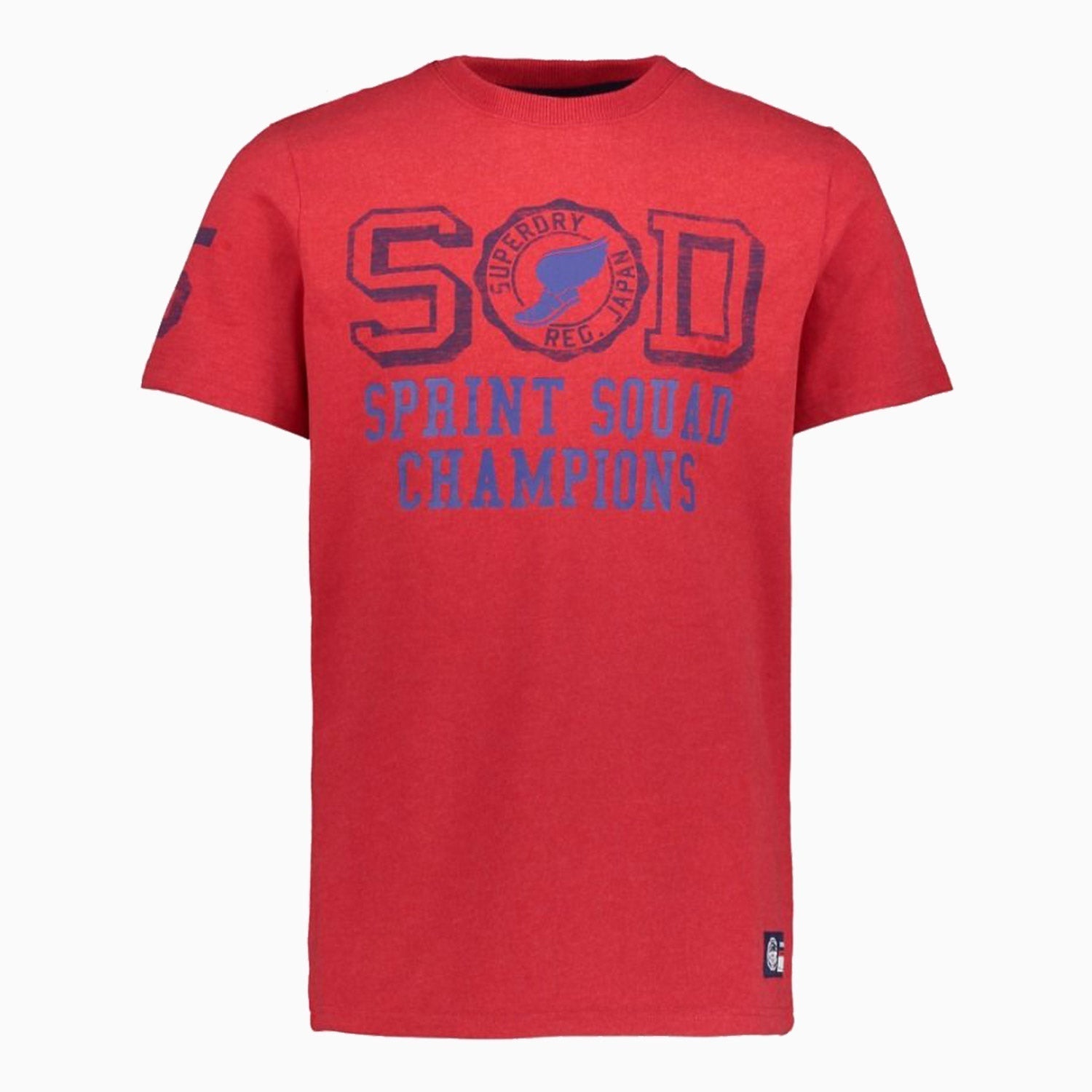 Superdry | Men's T&F Short Sleeve T-Shirt - Color: ROUGE RED MARL - Tops and Bottoms USA -