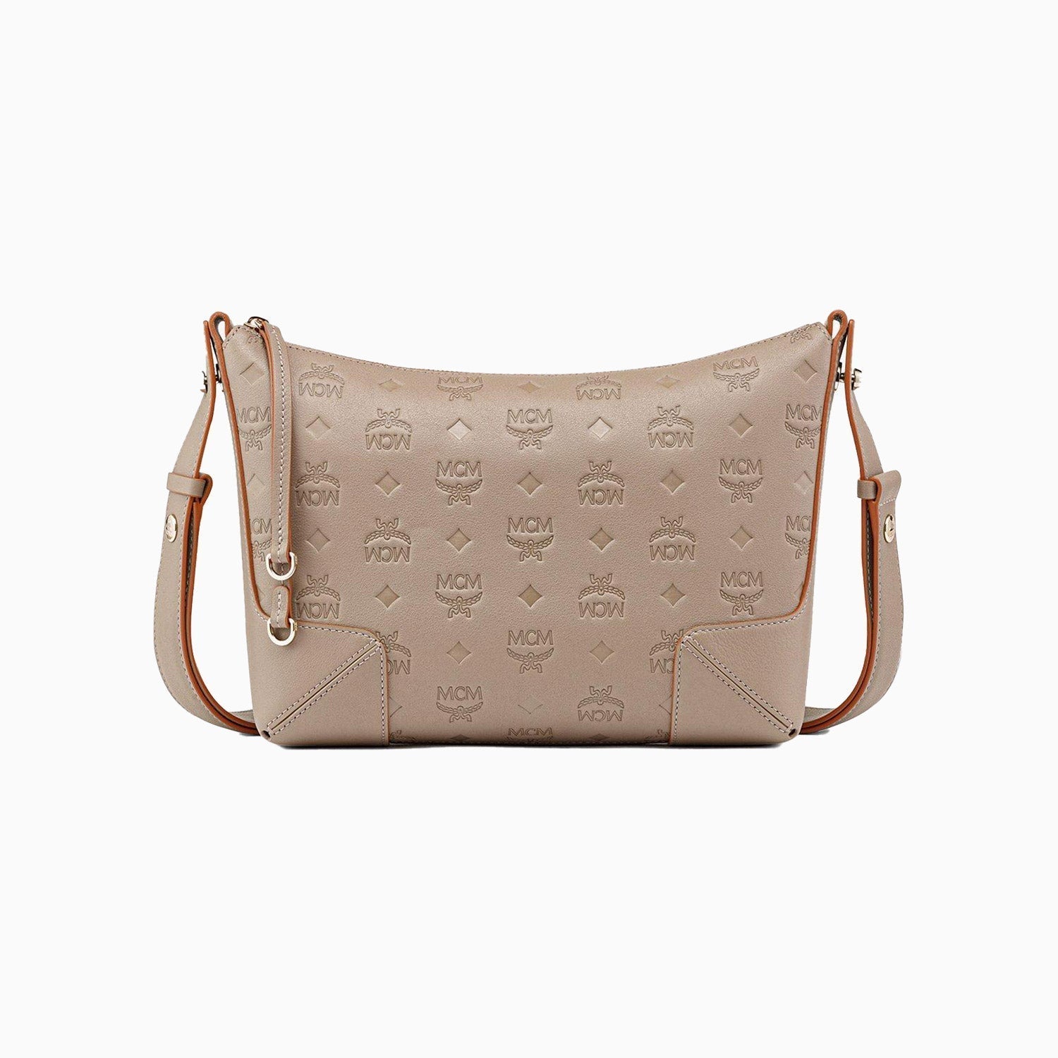 MCM Women s Klara Monogrammed Leather Shoulder Bag