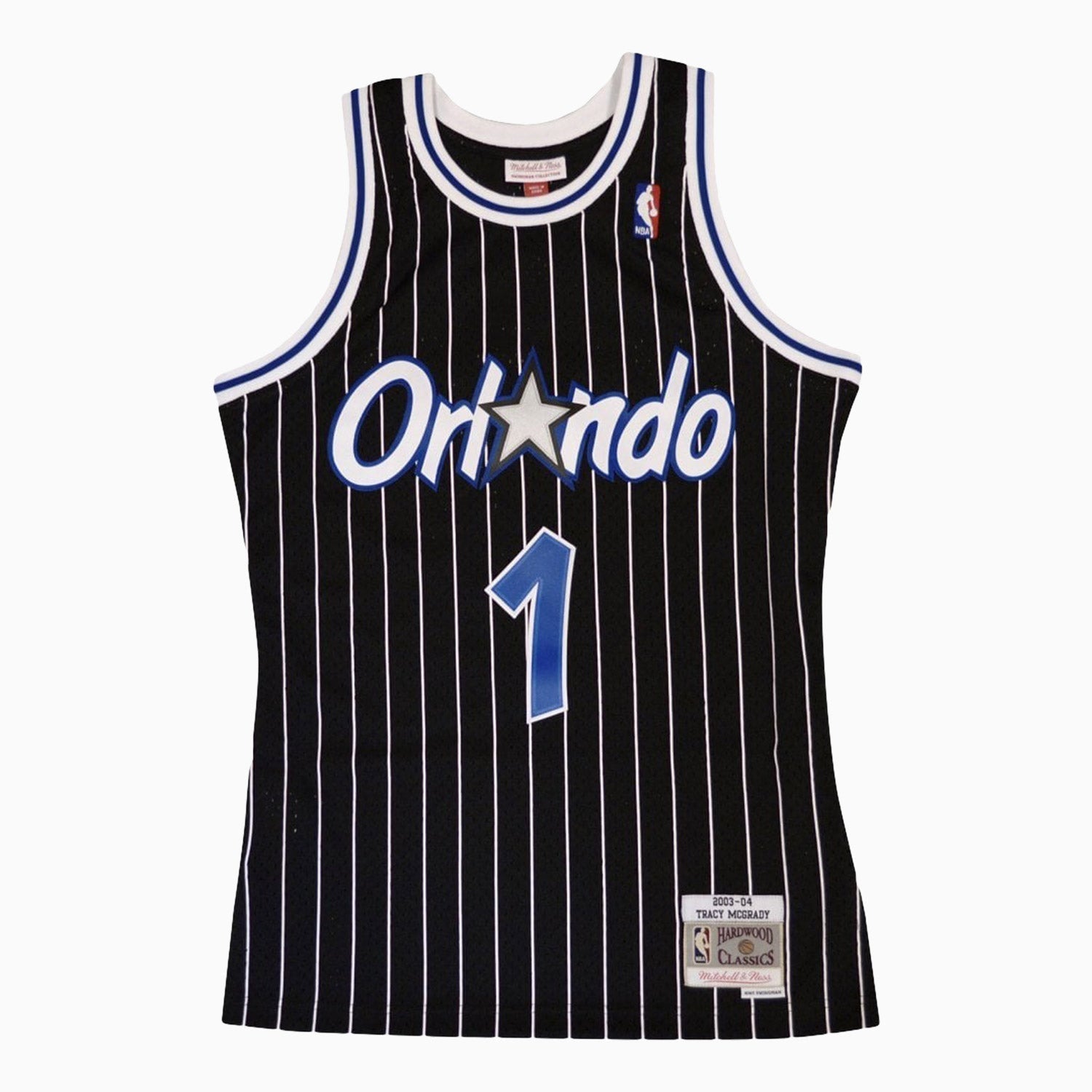 Men's Mitchell & Ness Tracy McGrady Black Orlando Magic Hardwood