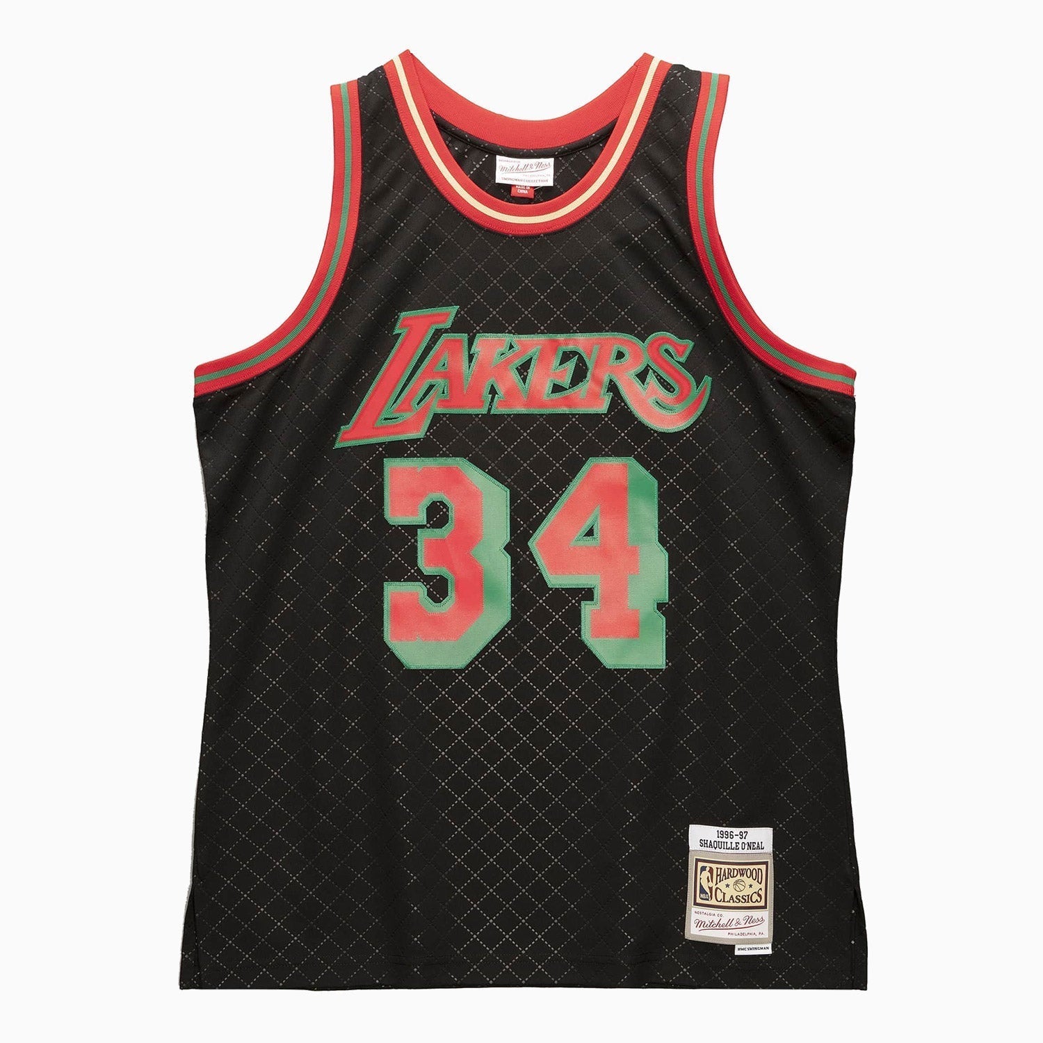 mitchell-and-ness-swingman-shaquille-oneal-los-angeles-lakers-neapolitan-nba-1996-97-jersey-smjylf9096-lalblck96son