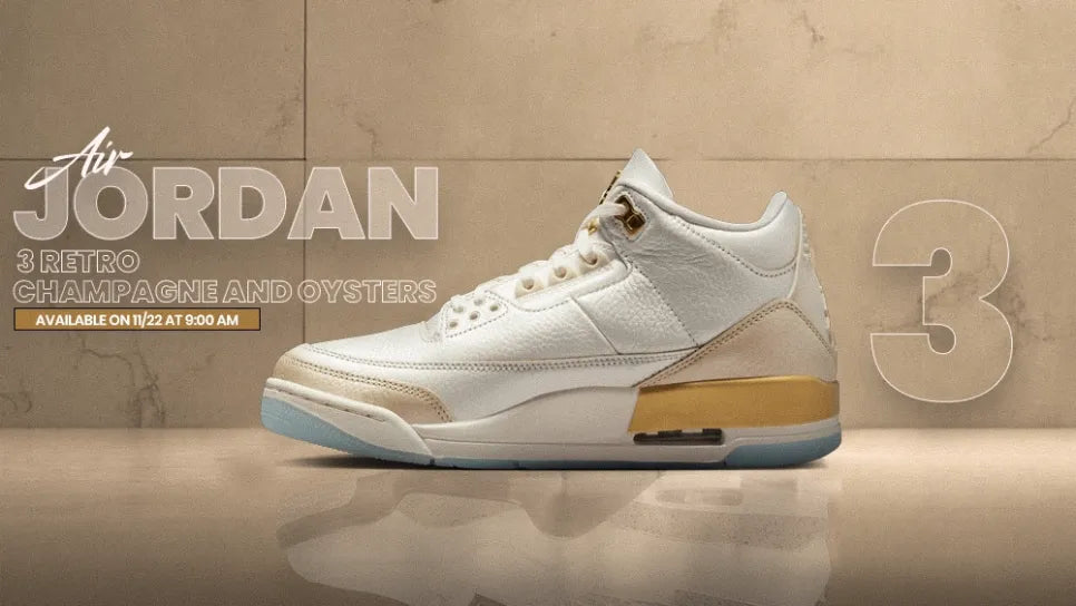 Women’s Air Jordan 3 “Champagne & Oysters” Banner