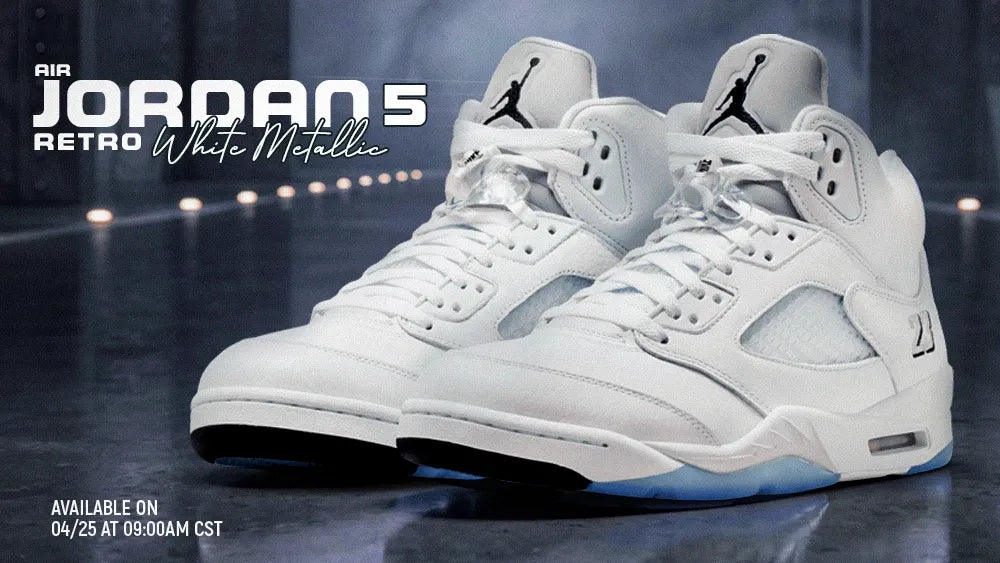 AIR JORDAN 5 “WHITE METALLIC”: OG ENERGY RETURNS