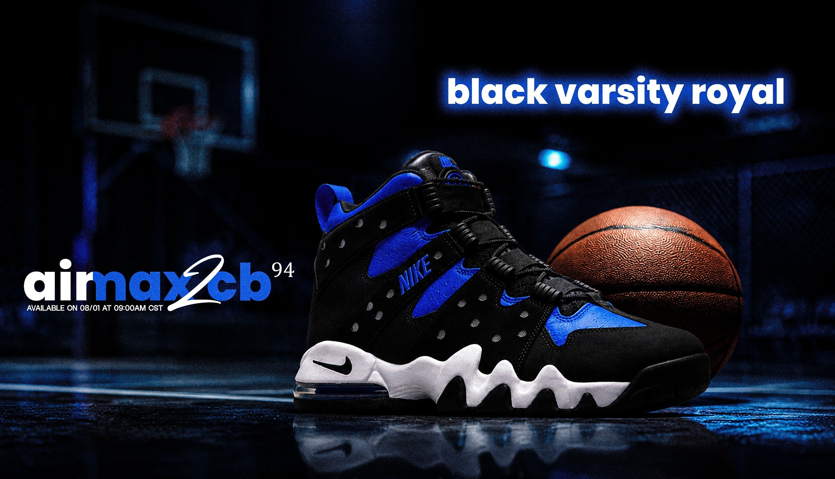 Nike Air Max 2 CB '94 "Black Varsity Royal" Brings Charles Barkley's Iconic Style Back