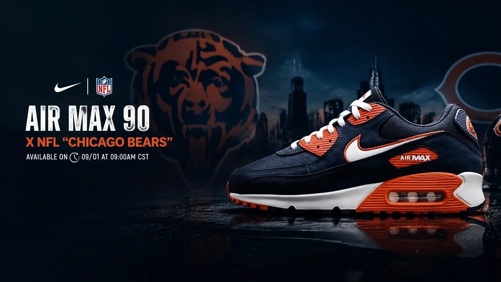 Nike Air Max 90 X NFL “Chicago Bears” Is Bringing the Windy City to Your Rotation!