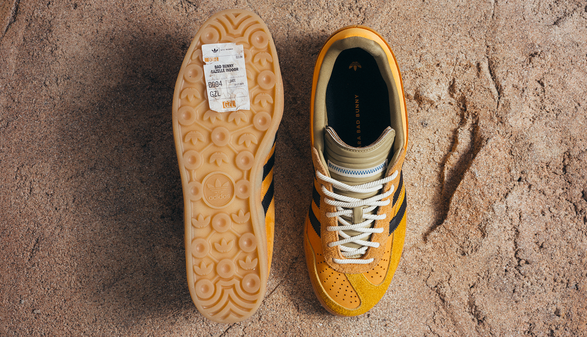 Bad Bunny x adidas Gazelle Indoor “Solar Gold” Is Bringing Some Serious Heat!
