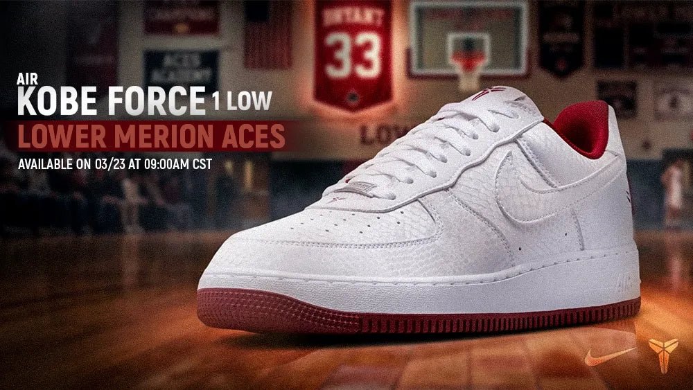 NIKE KOBE BRYANT AIR FORCE 1 LOW “LOWER MERION ACES”