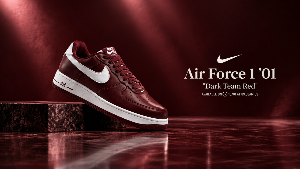 Nike Air Force 1 ’01 “Dark Team Red” Is All About Red Heat!
