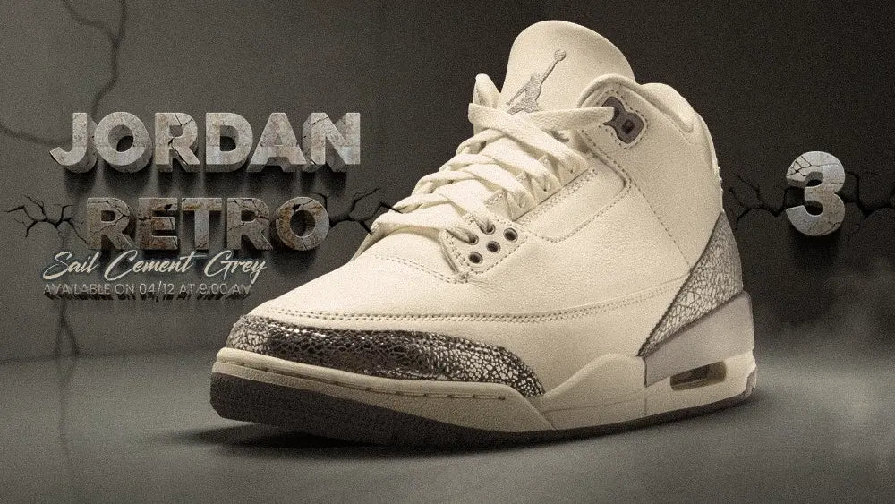 AIR JORDAN 3 “CEMENT GREY” Jordan 3 Retro Cement Grey Men's - CT8532-106 - US
