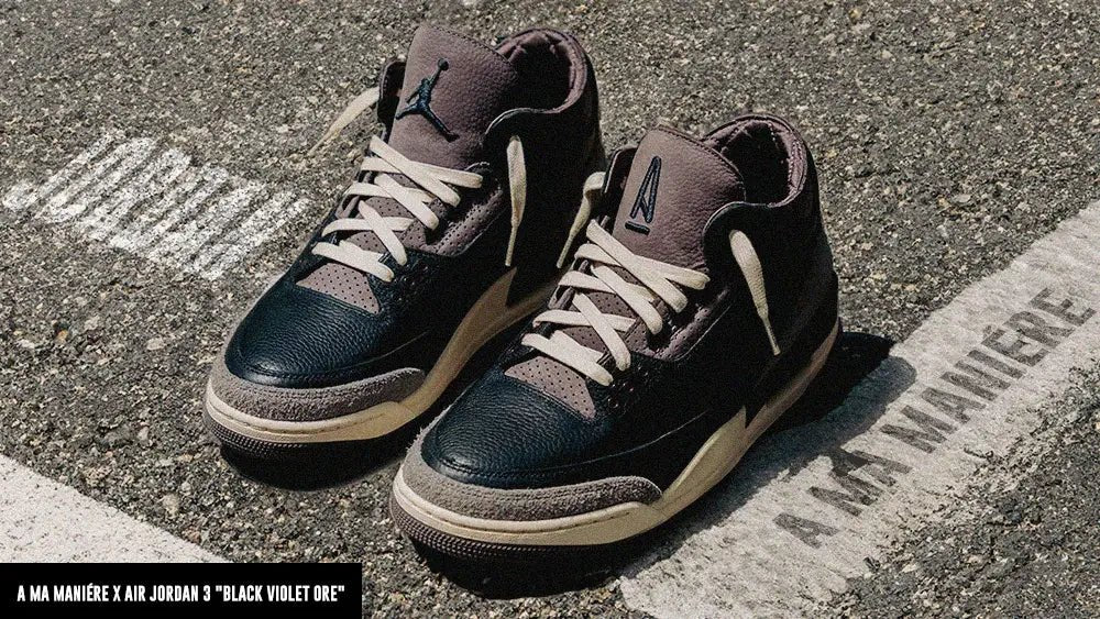 WMNS A Ma Maniére x Air Jordan 3 Retro OG SP "Black Violet Ore" - Tops and Bottoms USA