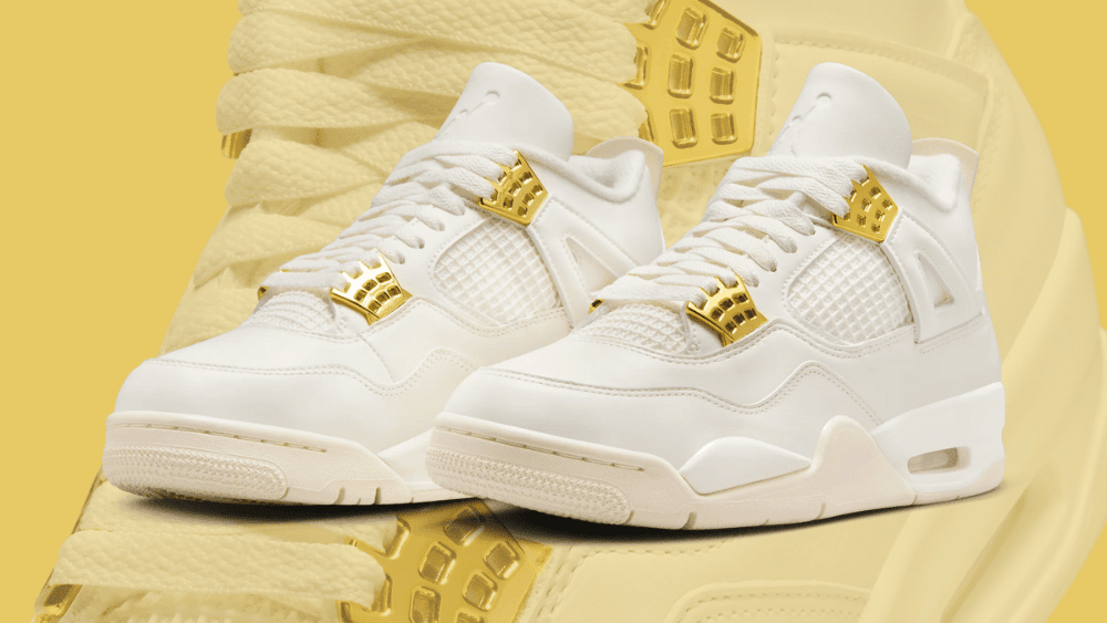 Women's Air Jordan 4 Retro "Metallic Gold" - Tops and Bottoms USA