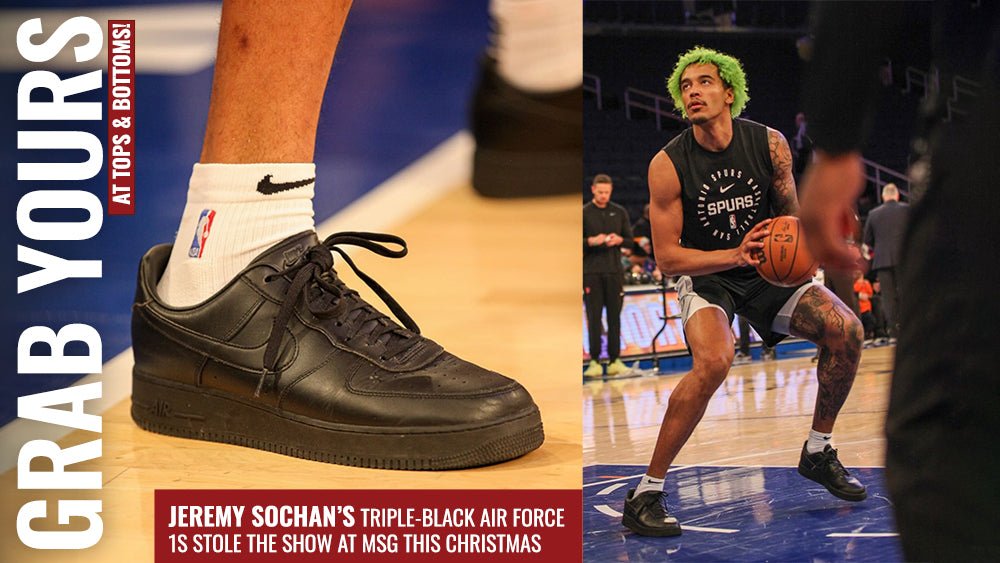 Jeremy Sochan’s Triple-Black Air Force 1s Stole the Show at MSG this Christmas - Tops and Bottoms USA