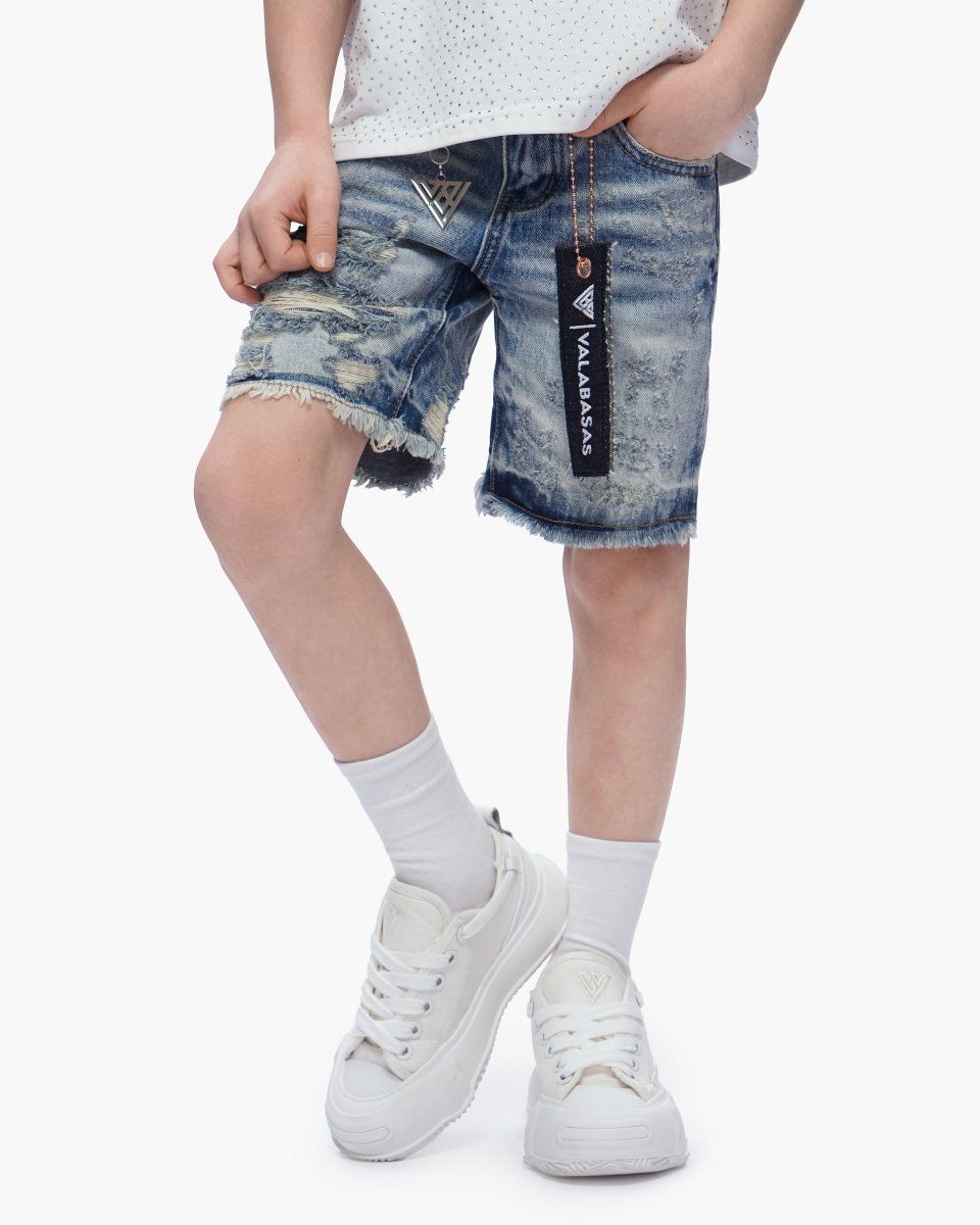 Kid's Clipped Denim Shorts