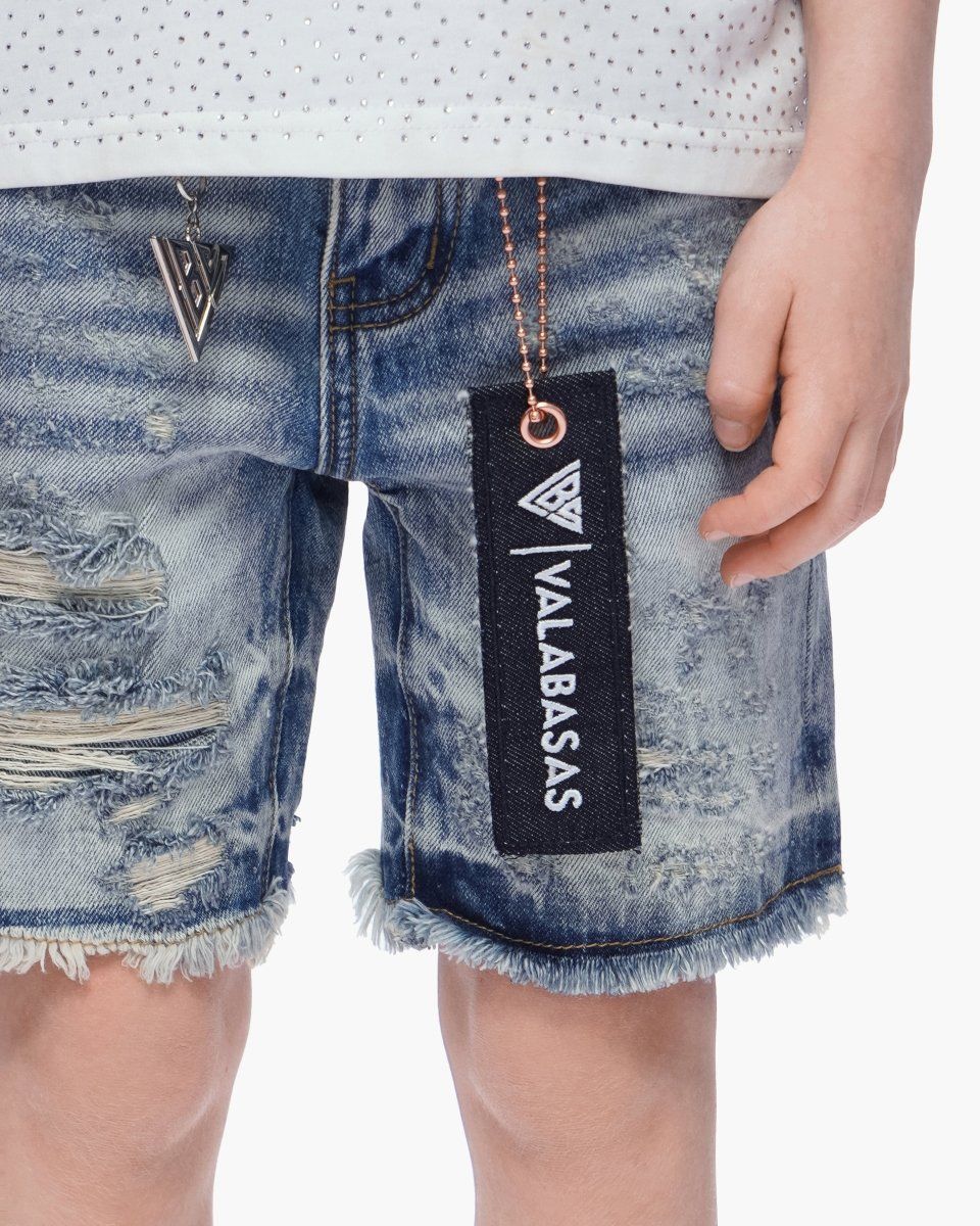 Kid's Clipped Denim Shorts
