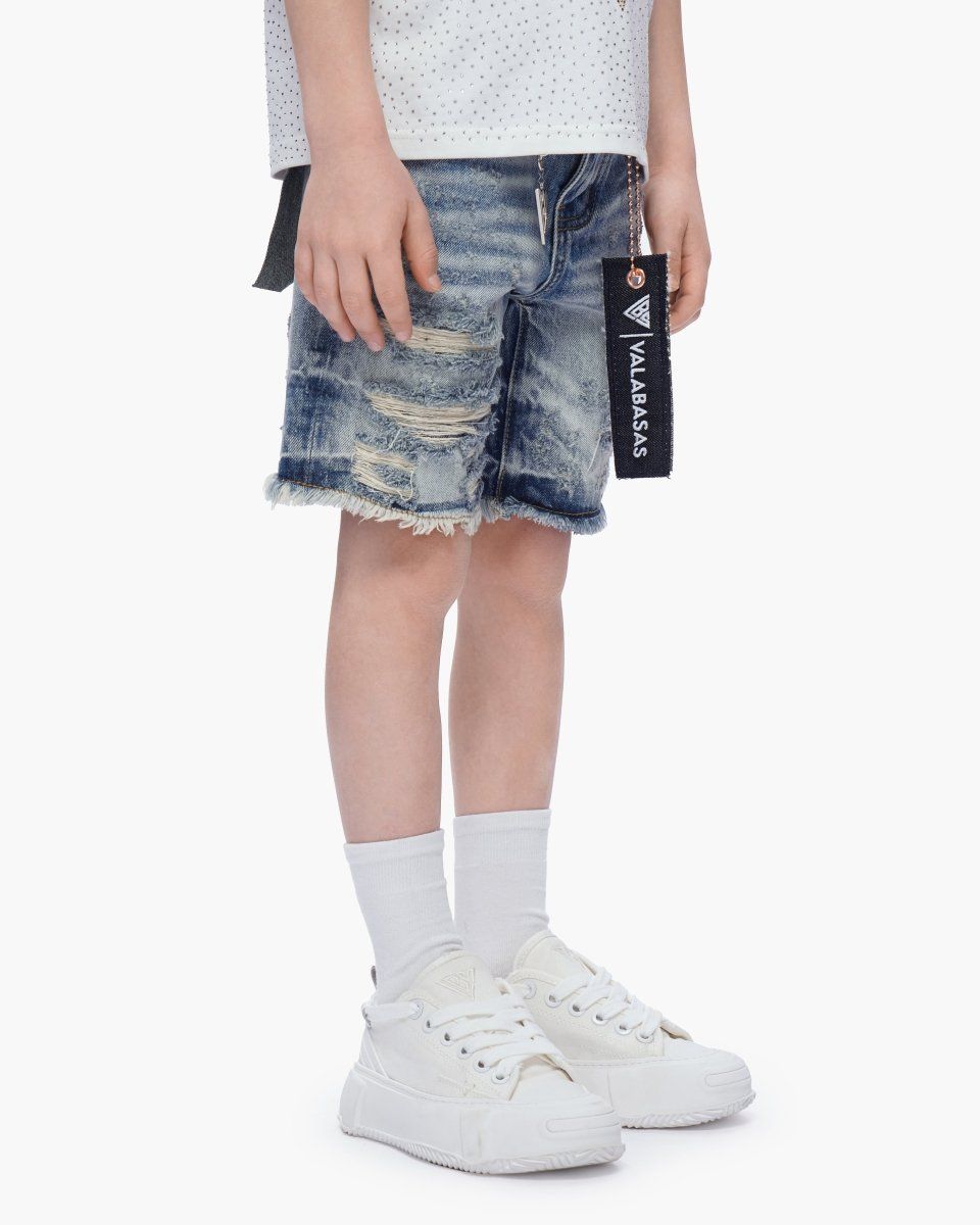 Kid's Clipped Denim Shorts