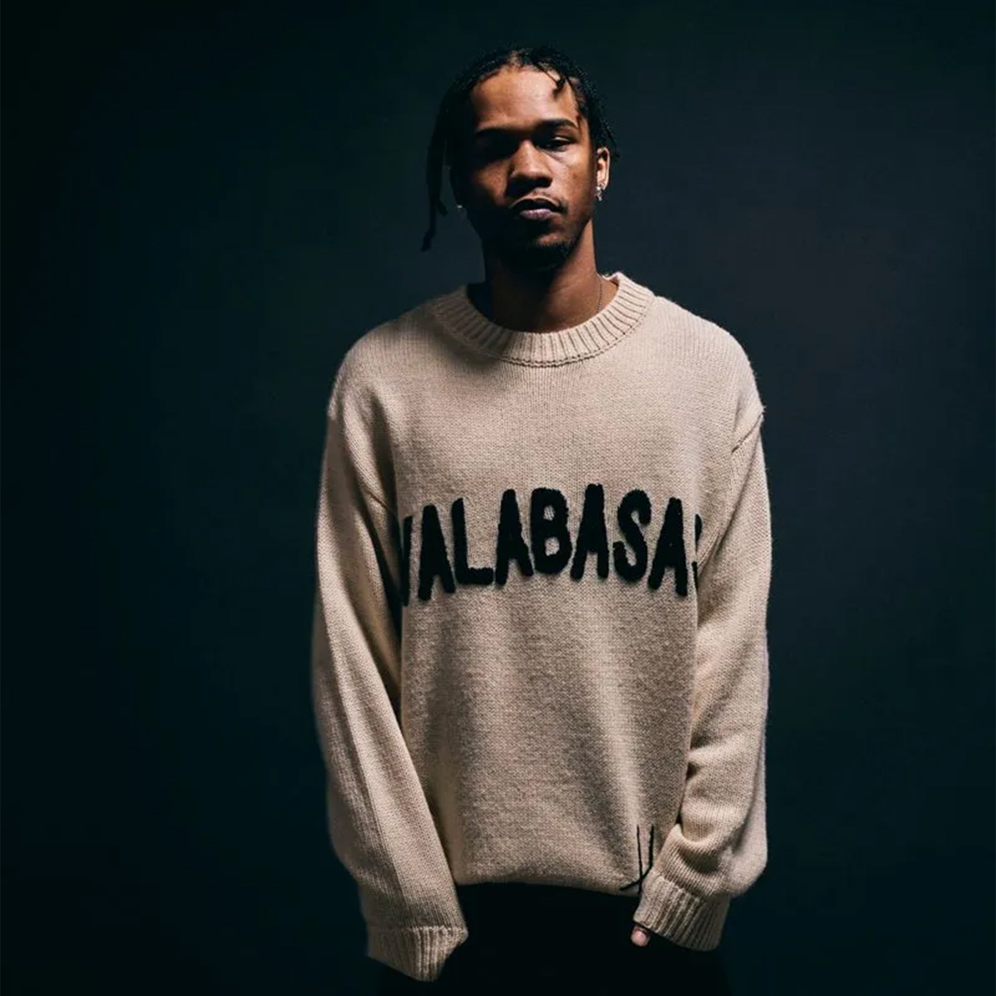 Men's Altered Crew Neck Black Sweatshirt Valabasas - Tops and Bottoms USA