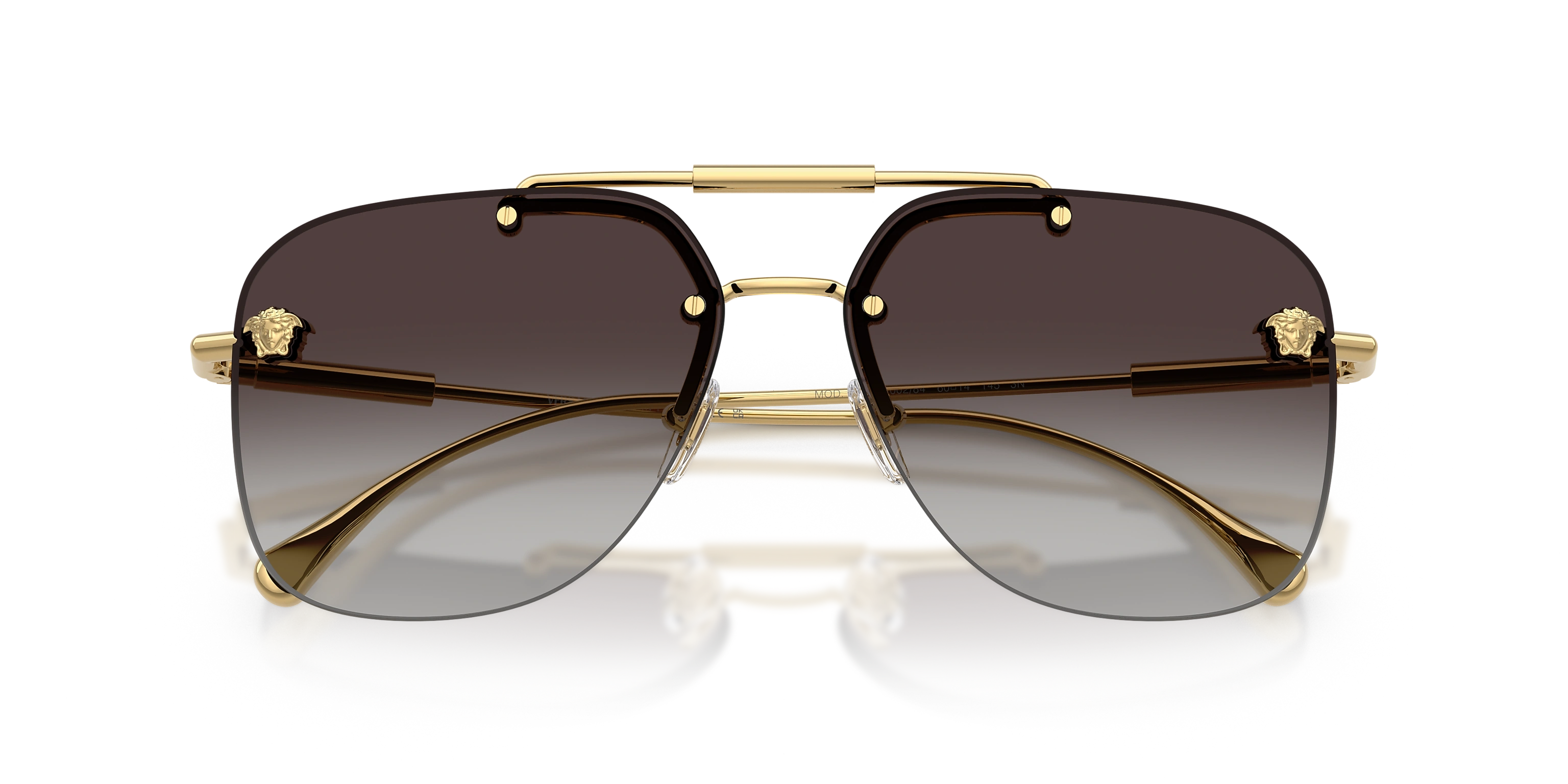 Versace Gold Grey Gradient Sunglasses
