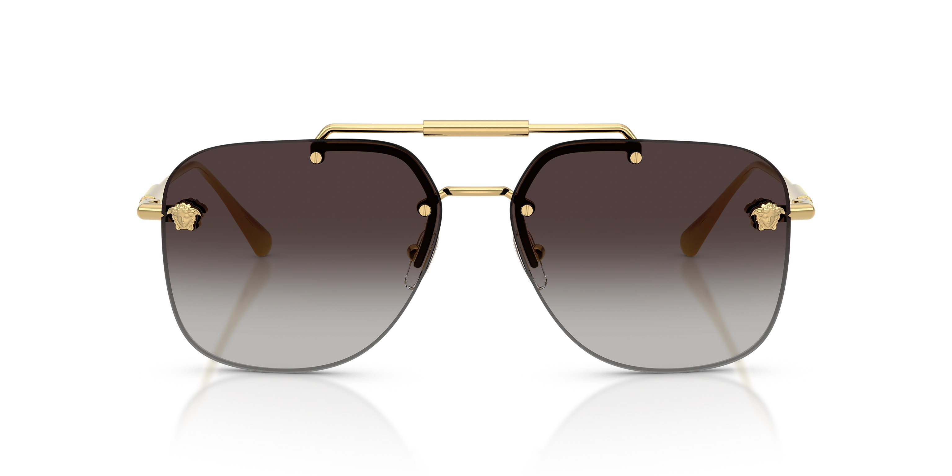 Versace Gold Grey Gradient Sunglasses