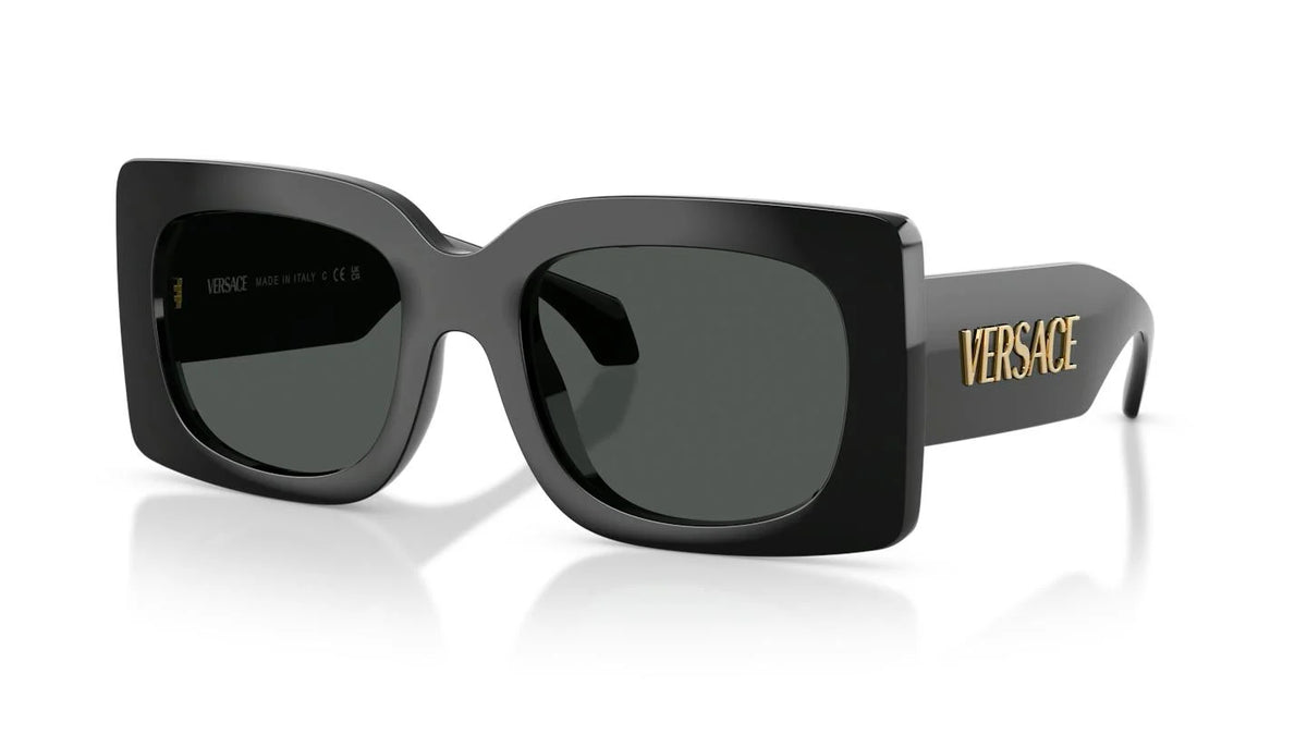Women's Versace Black Dark Grey Sunglasses