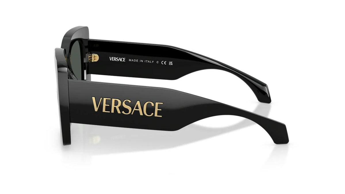 Women's Versace Black Dark Grey Sunglasses