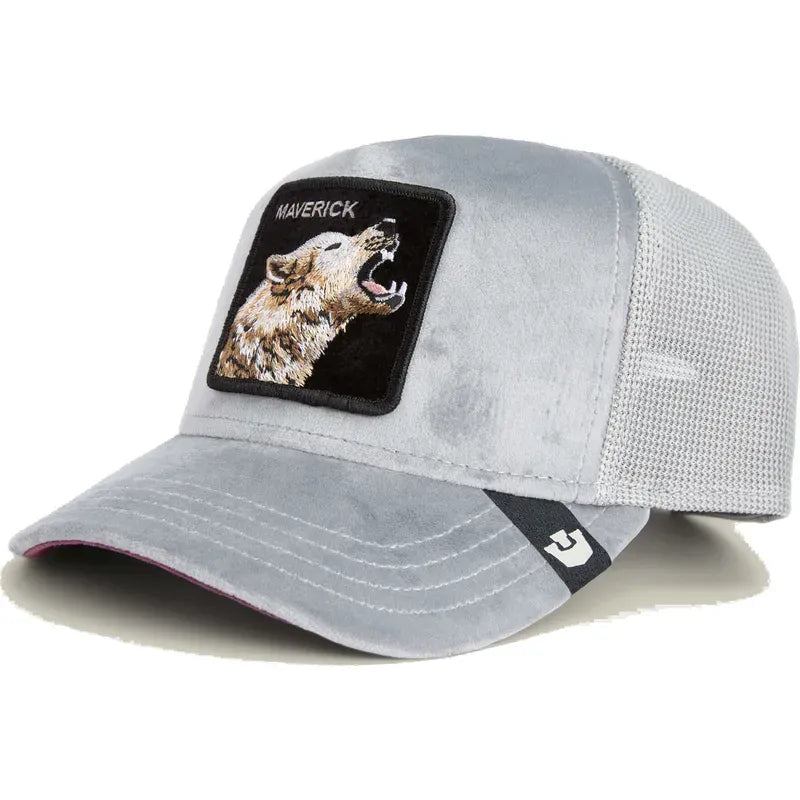 Velour Wolf Trucker Hat