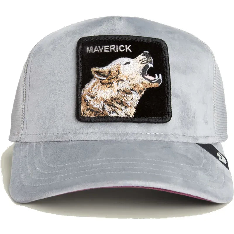 Velour Wolf Trucker Hat