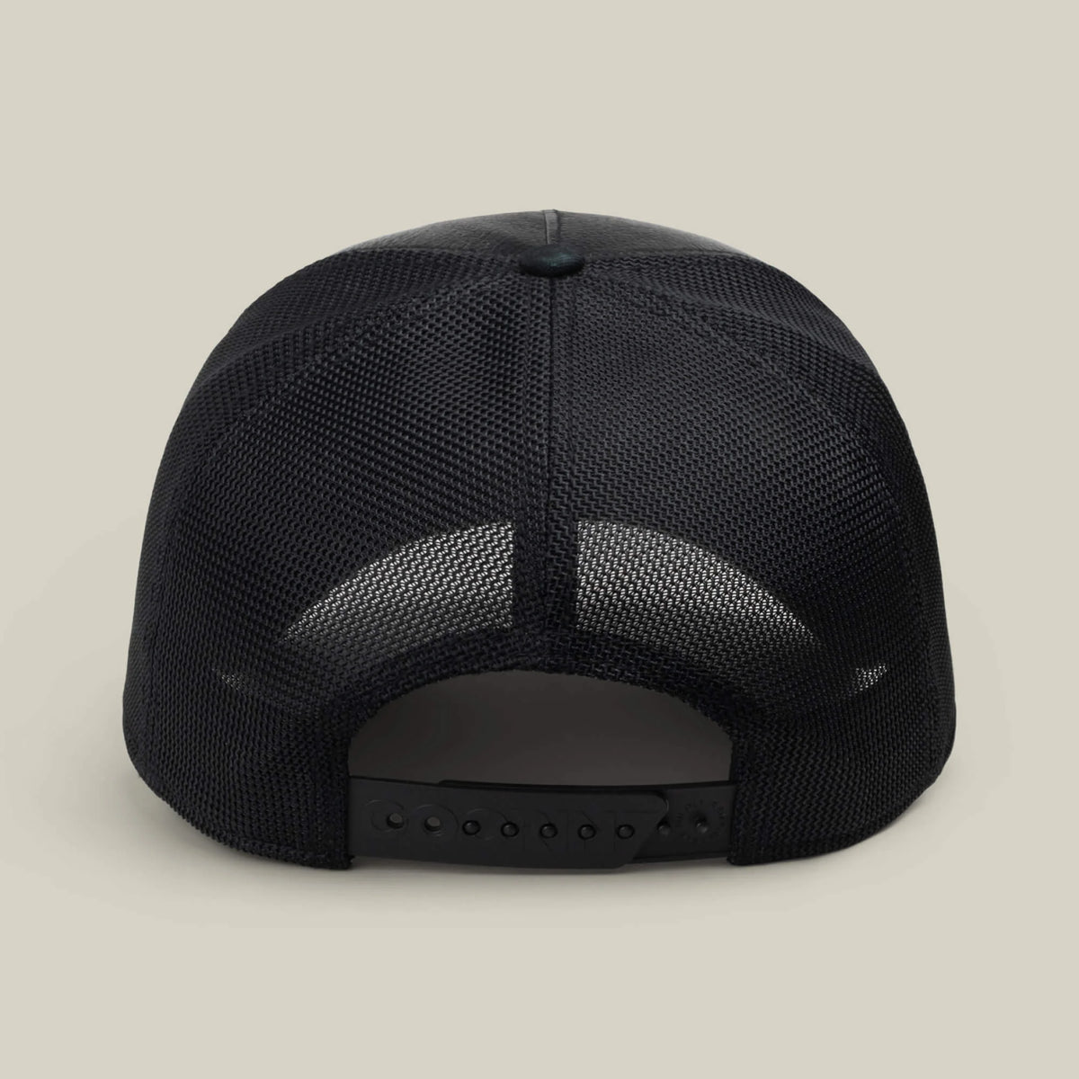 Faux Leather Bear Trucker Hat