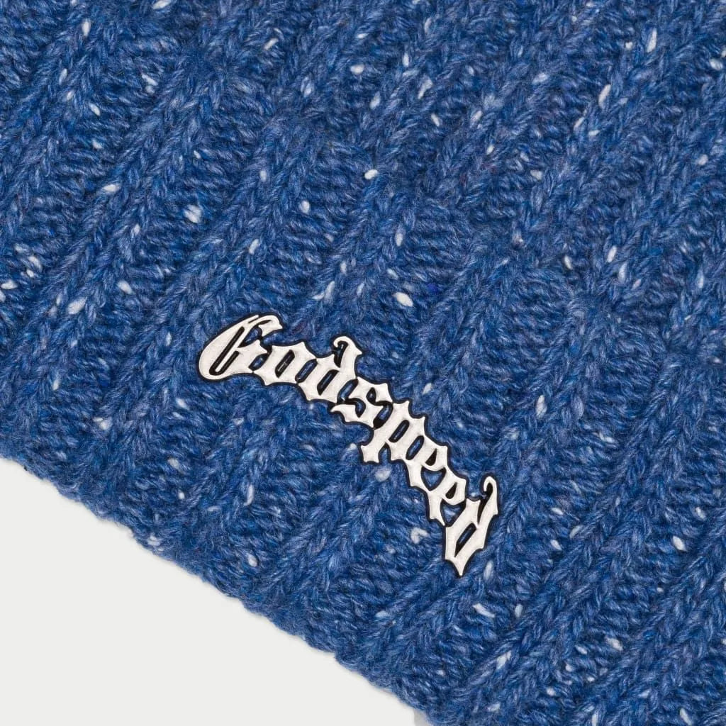 OG Logo Emblem Blue Speckle Beanie Hat
