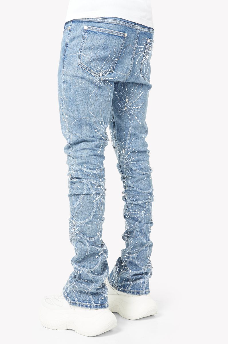 Men's Steel Blue Spider Denim Pant