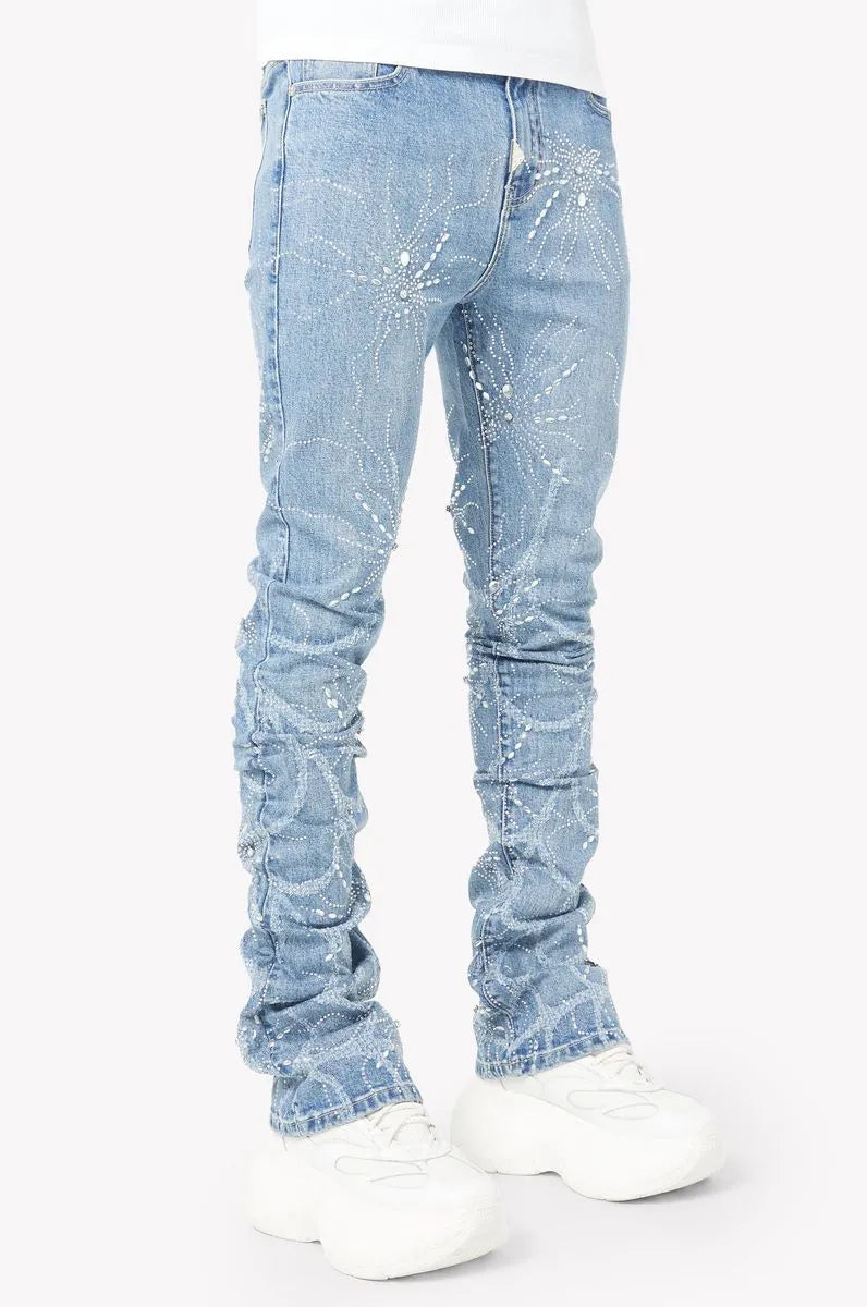 Men's Steel Blue Spider Denim Pant