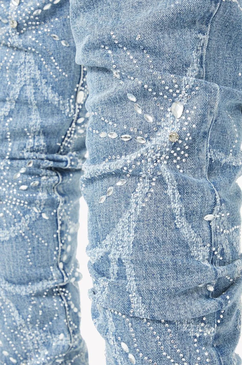 Men's Steel Blue Spider Denim Pant