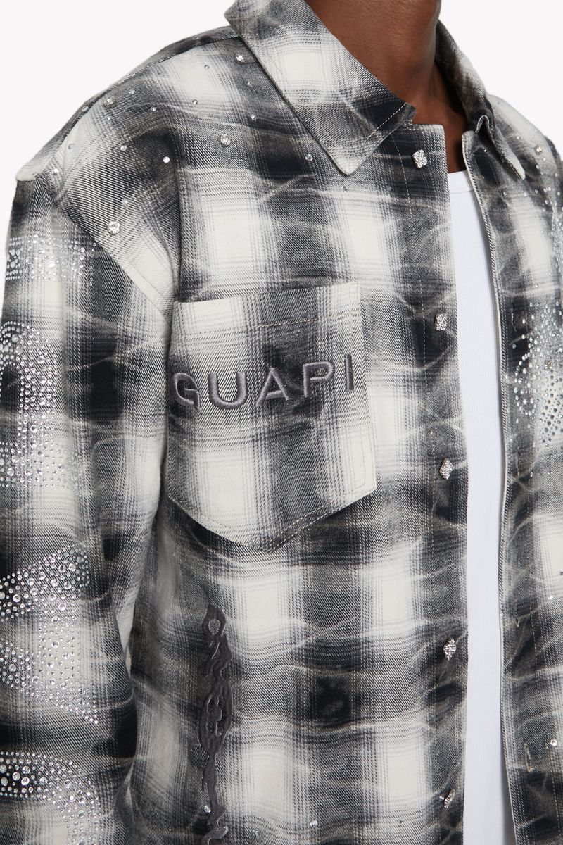 Men's Cloud Grey Cross Flannel Shirt