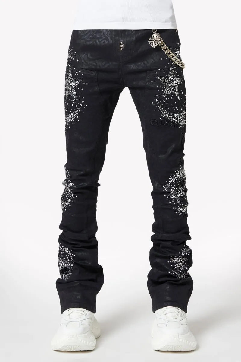 Men's Waxed Calligraphy Denim Pant