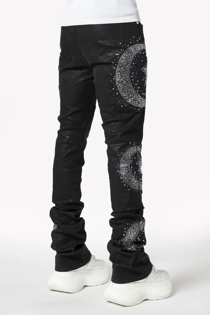 Men's Waxed Calligraphy Denim Pant