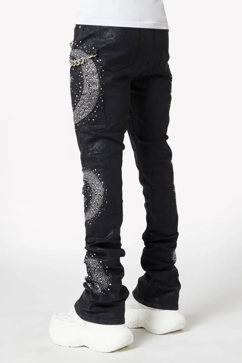 Men's Waxed Calligraphy Denim Pant