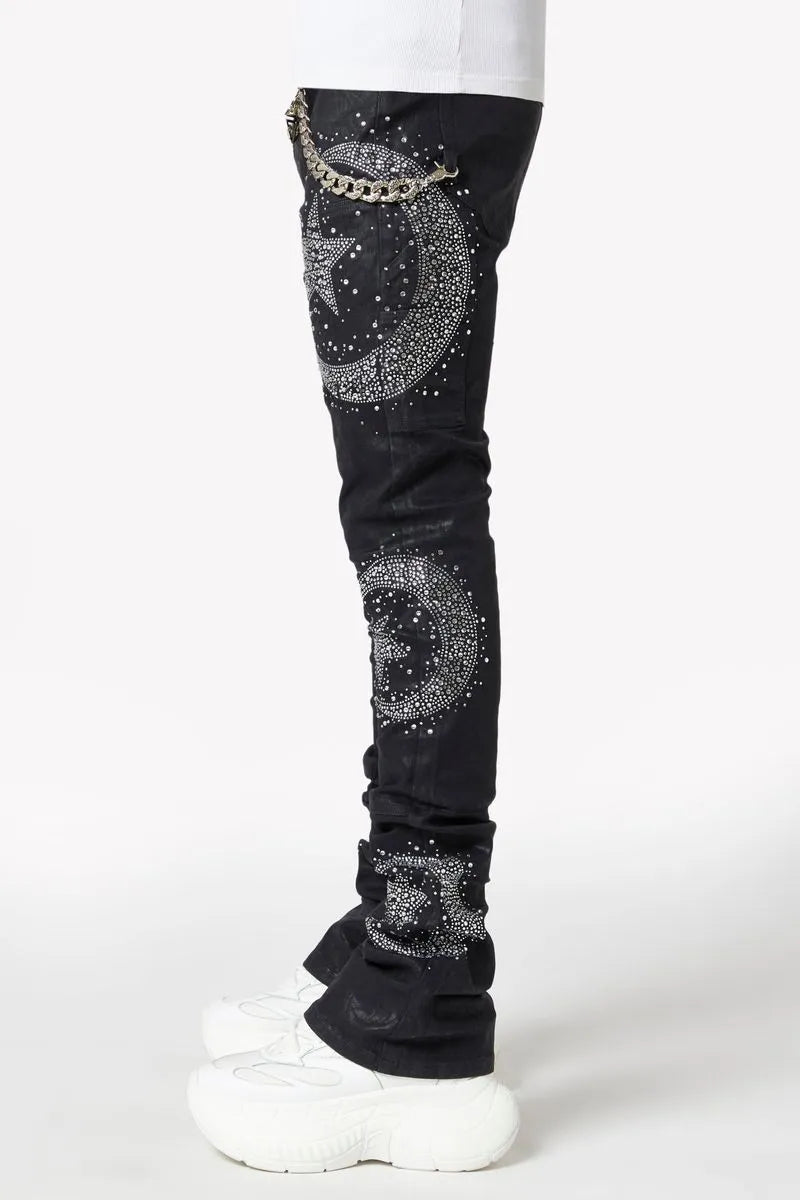 Men's Waxed Calligraphy Denim Pant