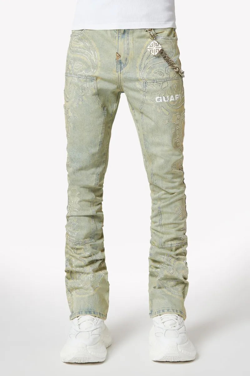 Men's Vintage Paisley Denim Pant