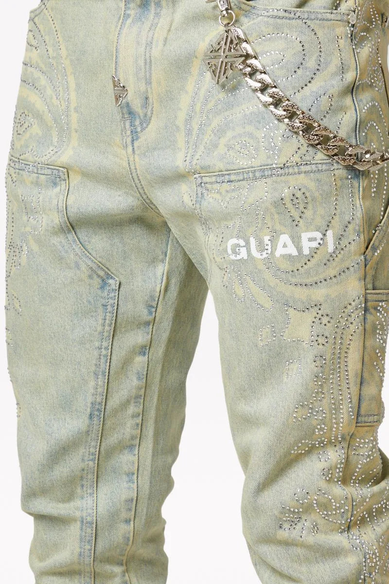 Men's Vintage Paisley Denim Pant