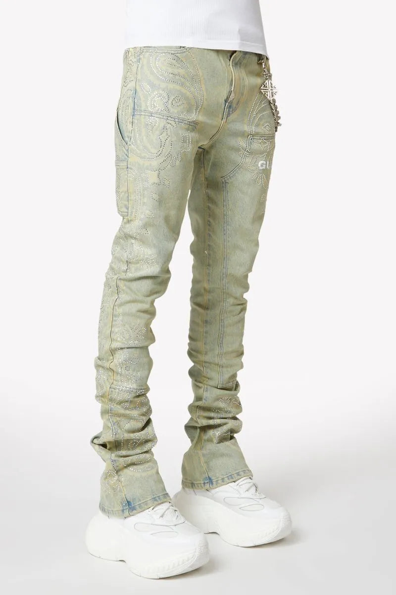 Men's Vintage Paisley Denim Pant