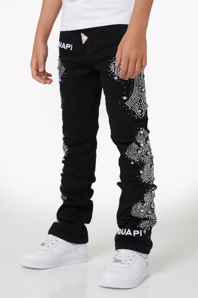 Kid's Distressed Cross Denim Pant