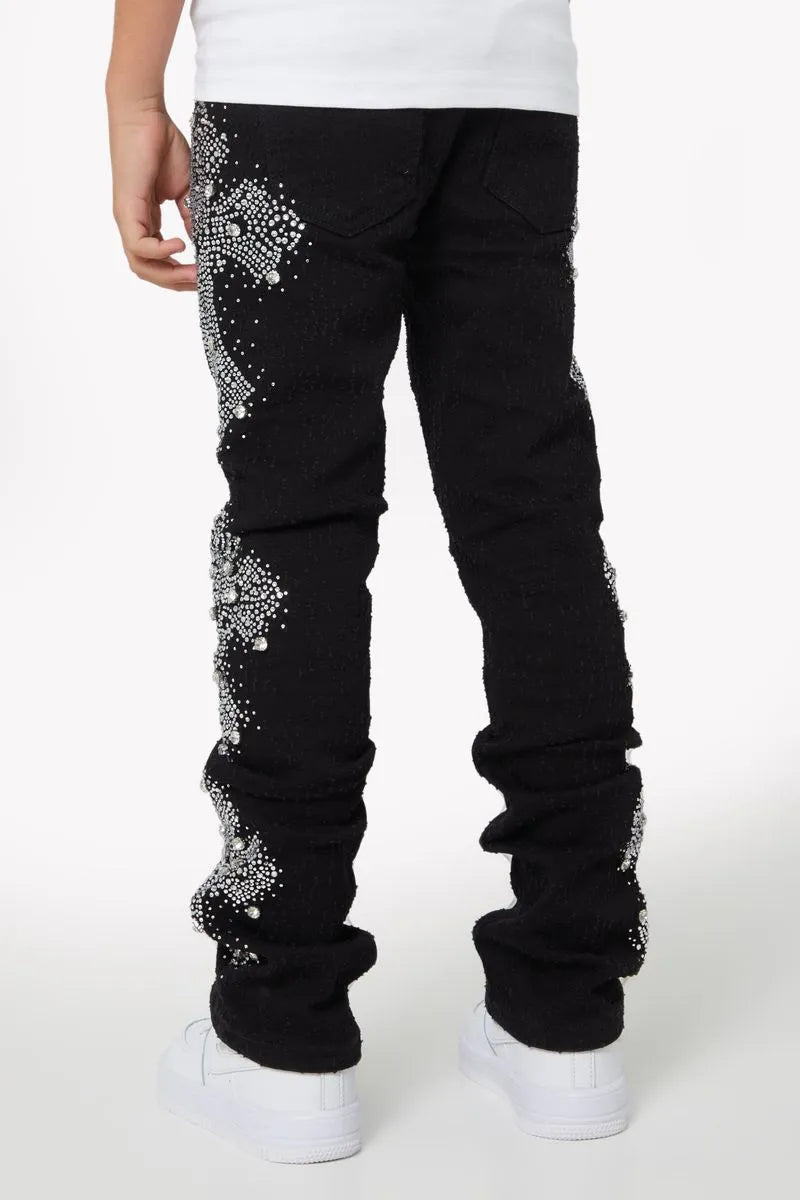 Kid's Distressed Cross Denim Pant